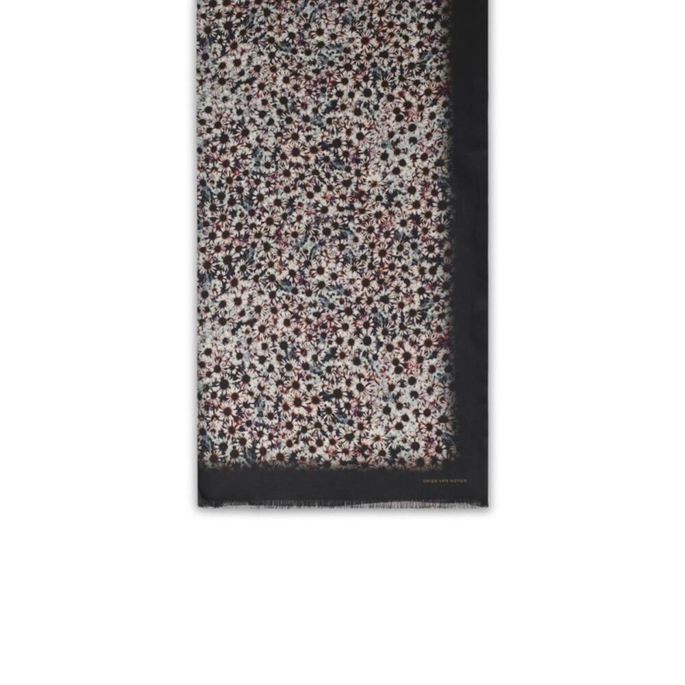 Dries Van Noten 'Fancy' 'Olive' Viscose Tube Scarf Men